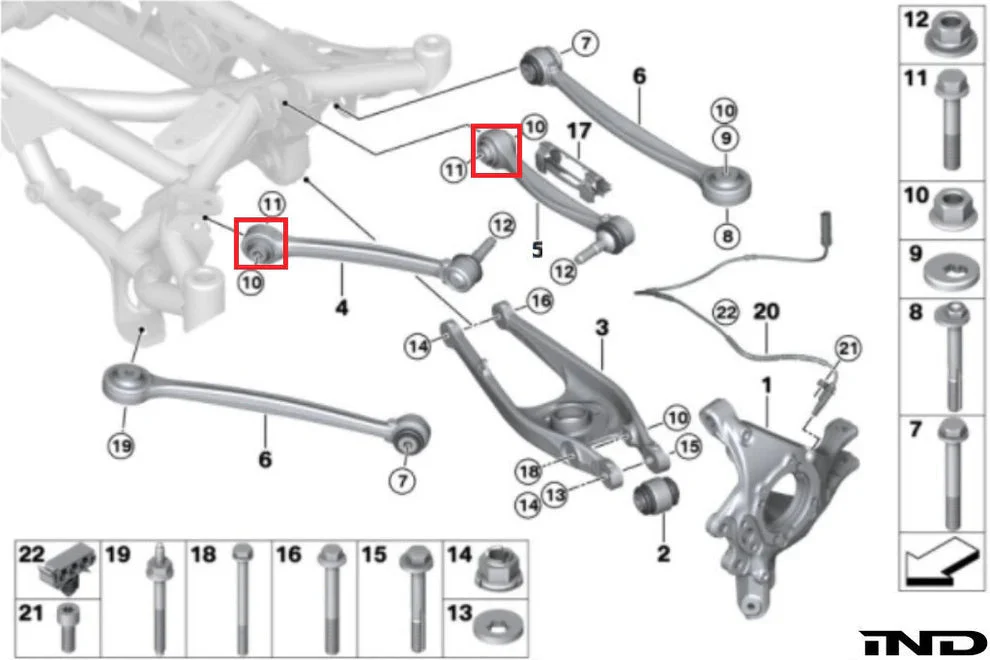 Fall-Line Motorsport BMW G8X F8X M2 M3 M4 Rear Upper Control Arm Bearing Set - Image 8