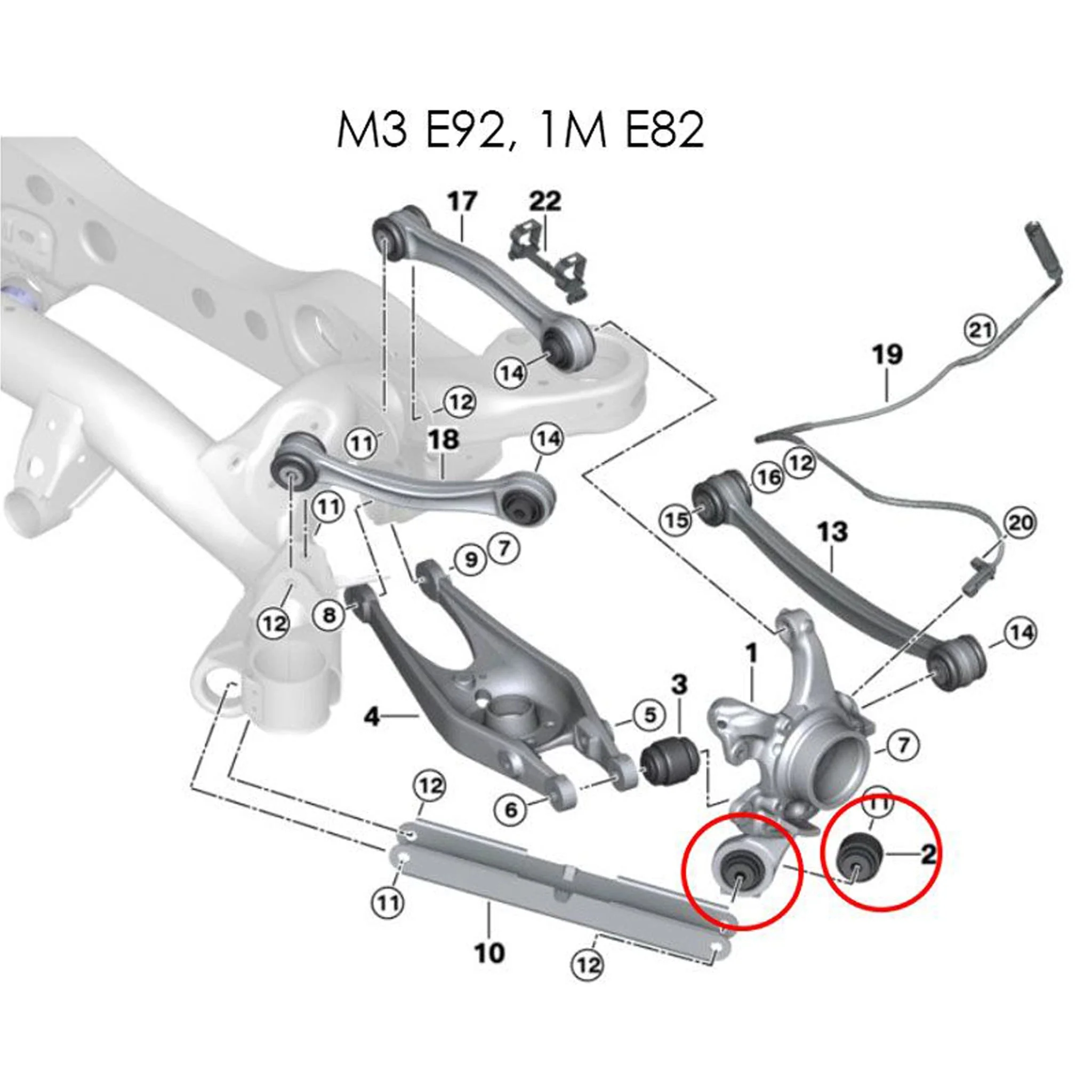 Millway Motorsport Rear Trailing Arm Bushings BMW E9X M3/E82 1M - Image 4