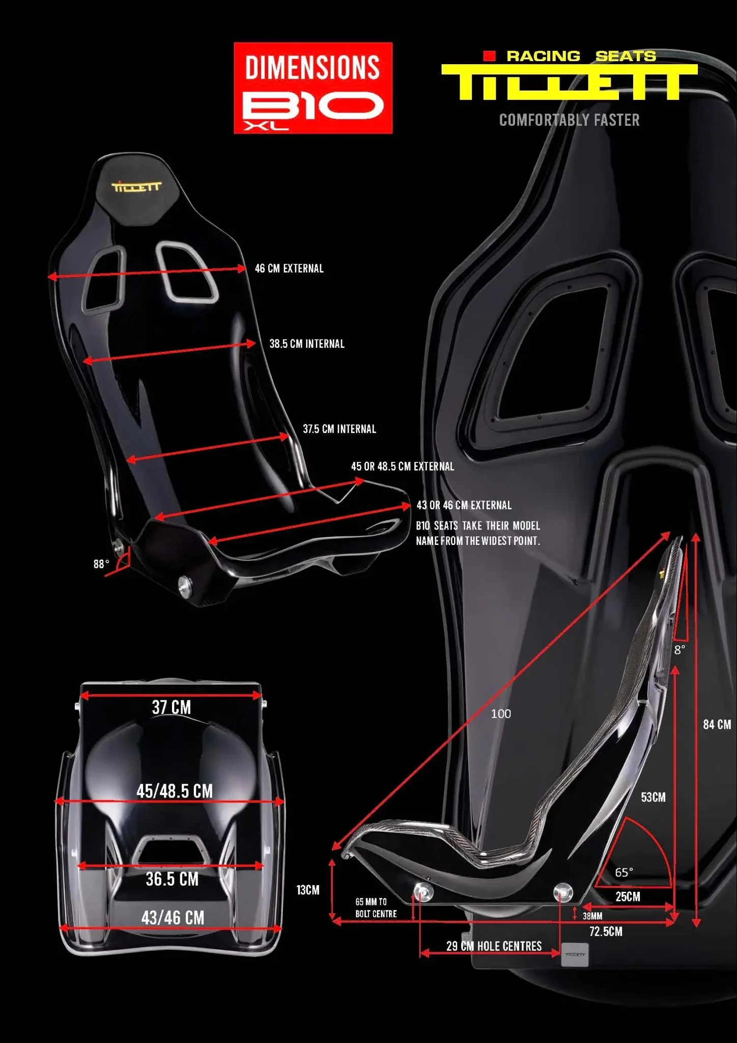 Tillett B10 Lightweight Carbon Fibre & GRP Bucket Seat - Image 6