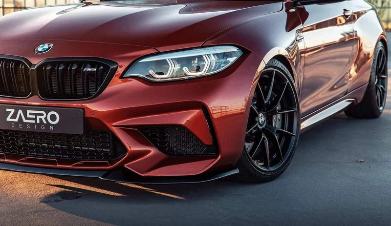 Zaero Design F87 M2 Competition EVO-S Gloss Black Front Splitter - Image 3